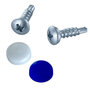 Afdekdopjes set van 2 stuks (1x blauw, 1x wit)