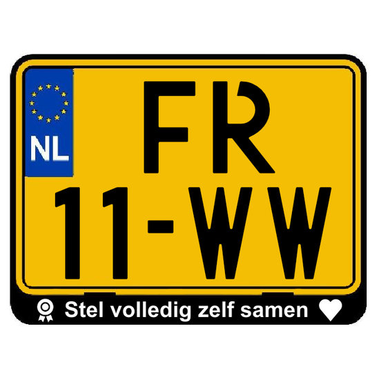 Kentekenplaathouder Motor met tekst